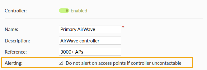 WiFi APs stop alerts