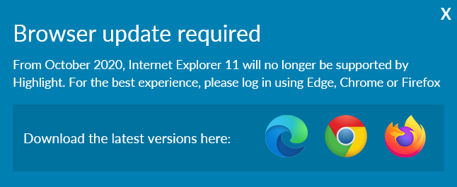 Internet Explorer Warning